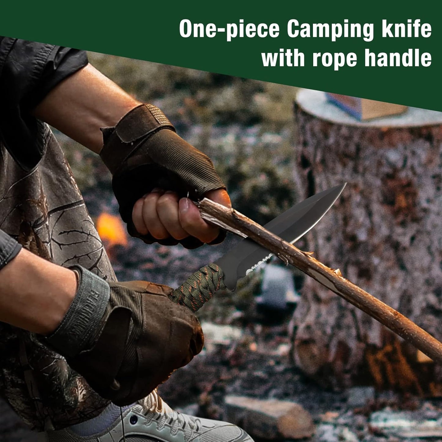 Mossy Oak Axe, Fixed Blade, Knife and Flashlight Set